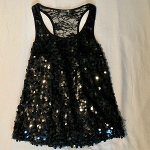 Forever 21 Sequin Racerback Tanktop